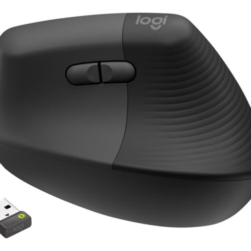 LOGITECH Lift for Business Vertical mouse ergonomic 6 buttons wireless Bluetooth 2.4 GHz Bolt USB receiver graphite