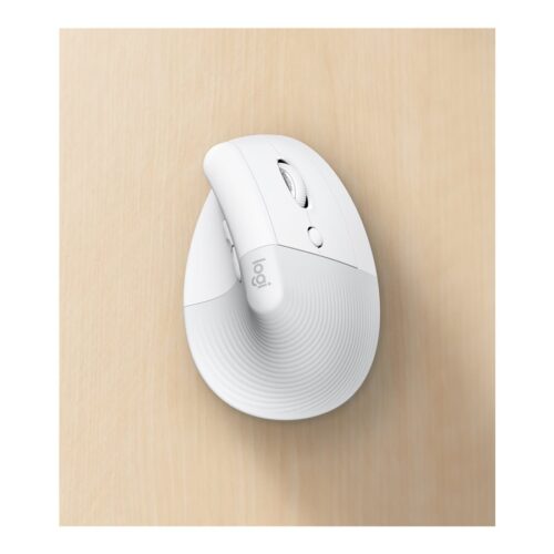 LOGITECH Lift for Business Vertical mouse ergonomic 6 buttons wireless Bluetooth 2.4 GHz Bolt USB receiver off-white