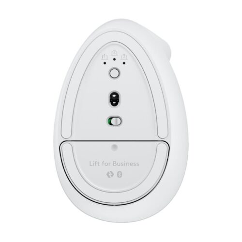 LOGITECH Lift for Business Vertical mouse ergonomic 6 buttons wireless Bluetooth 2.4 GHz Bolt USB receiver off-white