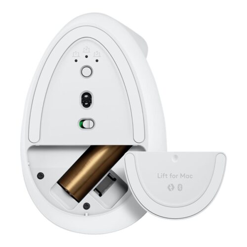 LOGITECH Lift for Mac Vertical mouse ergonomic optical 6 buttons wireless Bluetooth Bolt USB receiver off-white