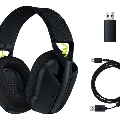 LOGITECH Lightspeed G435 Headset full size Bluetooth / 2.4 GHz radio frequency wireless black Discord Certified