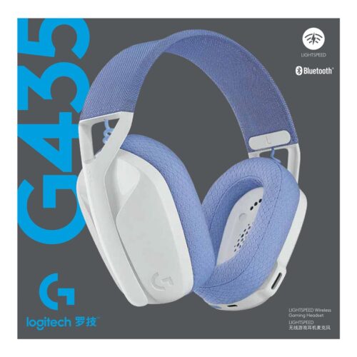 LOGITECH Lightspeed G435 Headset full size Bluetooth / 2.4 GHz radio frequency wireless white Discord Certified