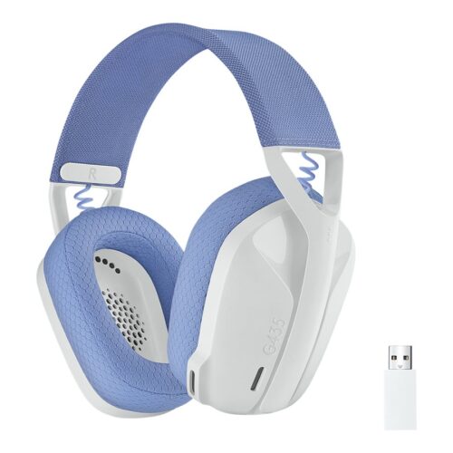 LOGITECH Lightspeed G435 Headset full size Bluetooth / 2.4 GHz radio frequency wireless white Discord Certified
