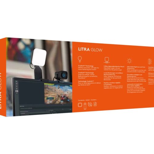 LOGITECH Litra Glow Premium Streaming Light with TrueSoft Lamp head 1 heads LED DC