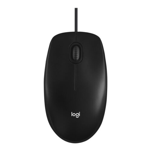 LOGITECH M100 Mouse full size right and left-handed optical 3 buttons wired USB black
