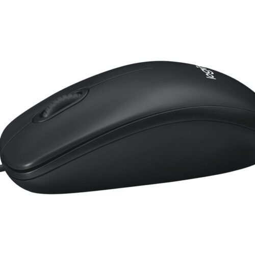 LOGITECH M100 Mouse full size right and left-handed optical 3 buttons wired USB black