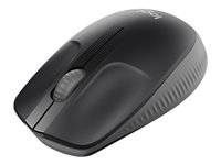 LOGITECH M190 Mouse optical 3 buttons wireless USB wireless receiver charcoal
