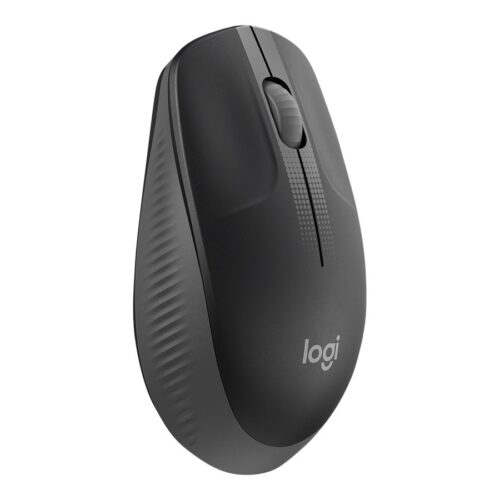 LOGITECH M190 Mouse optical 3 buttons wireless USB wireless receiver mid grey