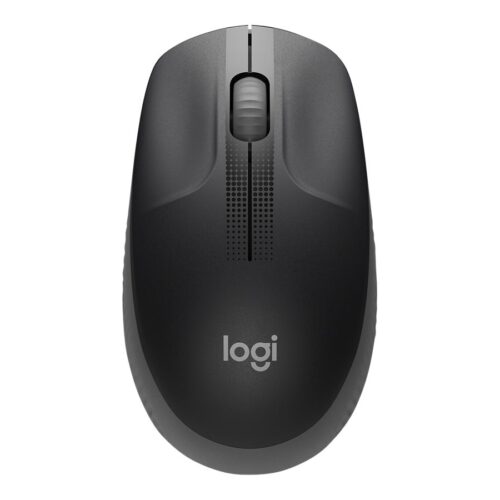 LOGITECH M190 Mouse optical 3 buttons wireless USB wireless receiver mid grey
