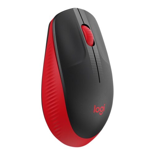 LOGITECH M190 Mouse optical 3 buttons wireless USB wireless receiver red