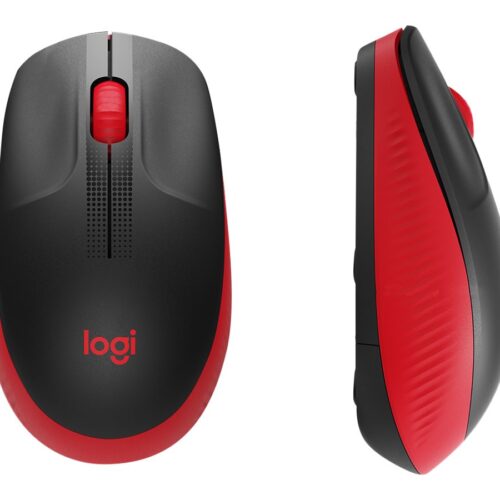 LOGITECH M190 Mouse optical 3 buttons wireless USB wireless receiver red