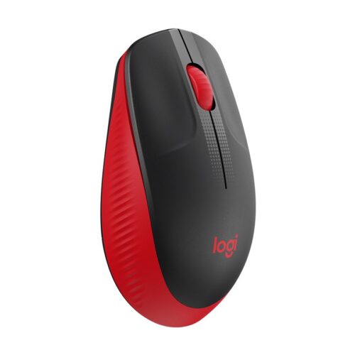 LOGITECH M190 Mouse optical 3 buttons wireless USB wireless receiver red