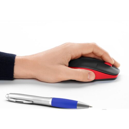 LOGITECH M190 Mouse optical 3 buttons wireless USB wireless receiver red