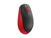 LOGITECH M190 Mouse optical 3 buttons wireless USB wireless receiver red