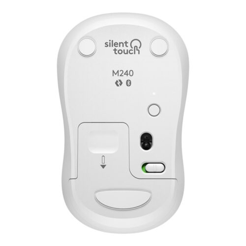 LOGITECH M240 Silent Mouse right and left-handed optical 3 buttons wireless Bluetooth off-white