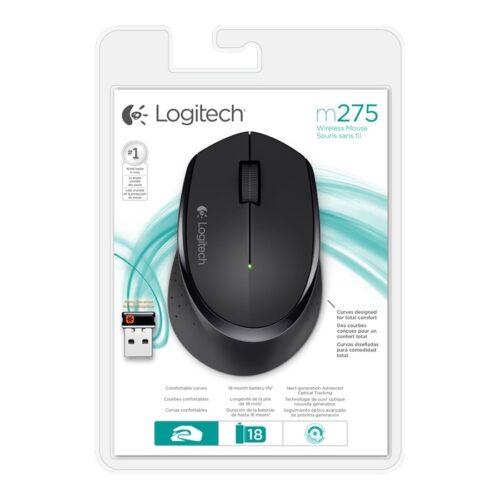 LOGITECH M280 Mouse right-handed optical 3 buttons wireless 2.4 GHz USB wireless receiver black