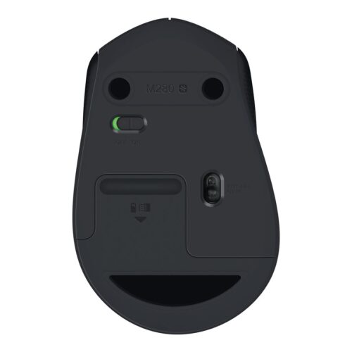 LOGITECH M280 Mouse right-handed optical 3 buttons wireless 2.4 GHz USB wireless receiver black