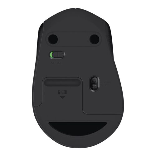 LOGITECH M330 SILENT PLUS Mouse 3 buttons wireless 2.4 GHz USB wireless receiver black