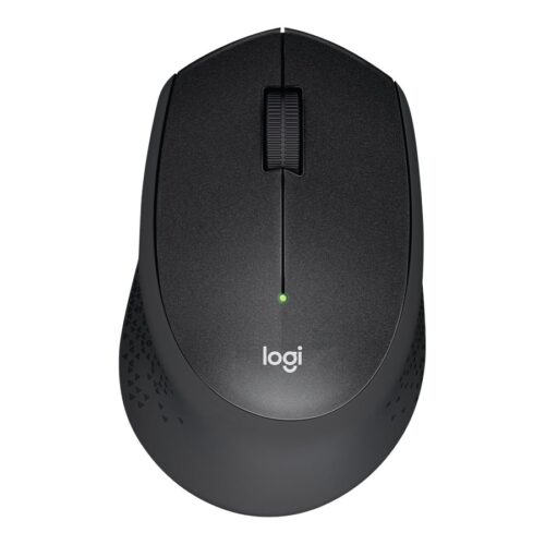 LOGITECH M330 SILENT PLUS Mouse 3 buttons wireless 2.4 GHz USB wireless receiver black