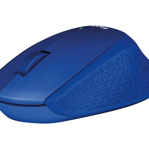 LOGITECH M330 SILENT PLUS Mouse 3 buttons wireless 2.4 GHz USB wireless receiver blue