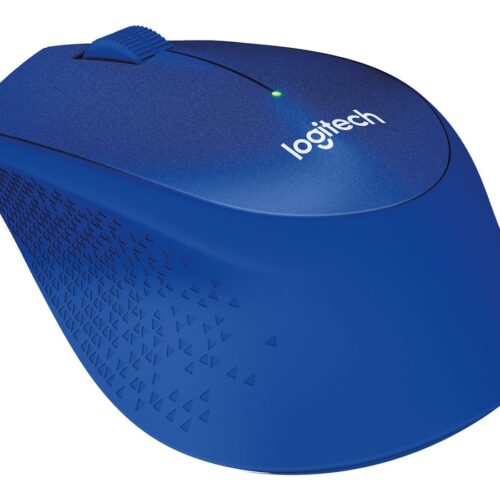LOGITECH M330 SILENT PLUS Mouse 3 buttons wireless 2.4 GHz USB wireless receiver blue