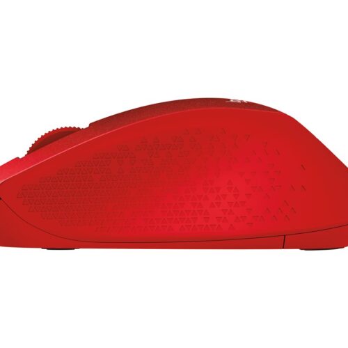 LOGITECH M330 SILENT PLUS Mouse 3 buttons wireless 2.4 GHz USB wireless receiver red