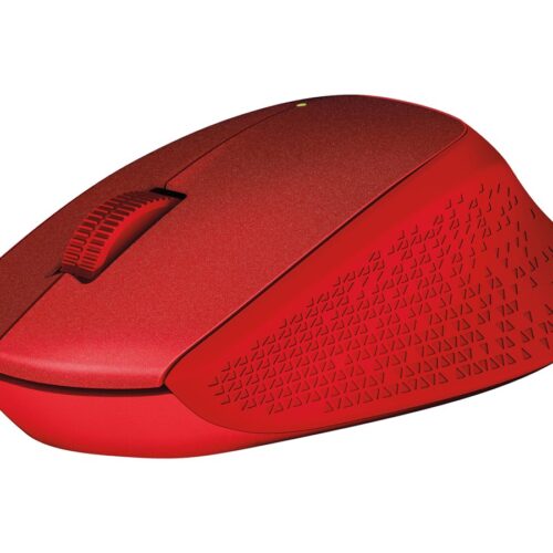 LOGITECH M330 SILENT PLUS Mouse 3 buttons wireless 2.4 GHz USB wireless receiver red