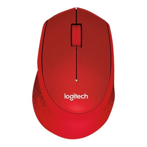 LOGITECH M330 SILENT PLUS Mouse 3 buttons wireless 2.4 GHz USB wireless receiver red