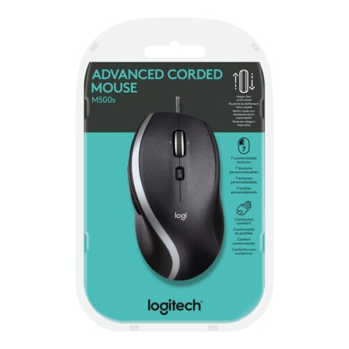 LOGITECH M500s Advanced Corded Mouse Mouse optical 7 buttons wired USB