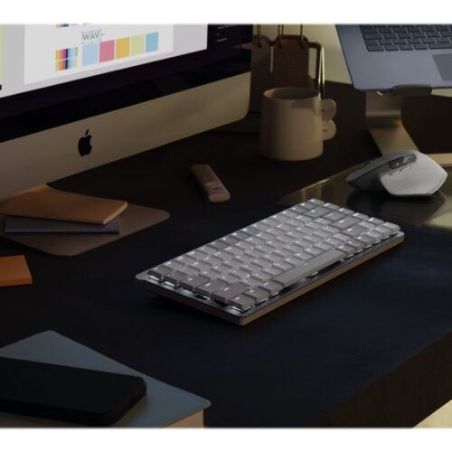 LOGITECH Master Series MX Master 3S for Mac Mouse ergonomic optical 7 buttons wireless Bluetooth 2.4 GHz pale grey for Apple MacBook