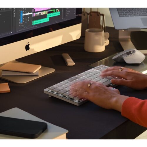 LOGITECH Master Series MX Master 3S for Mac Mouse ergonomic optical 7 buttons wireless Bluetooth 2.4 GHz pale grey for Apple MacBook