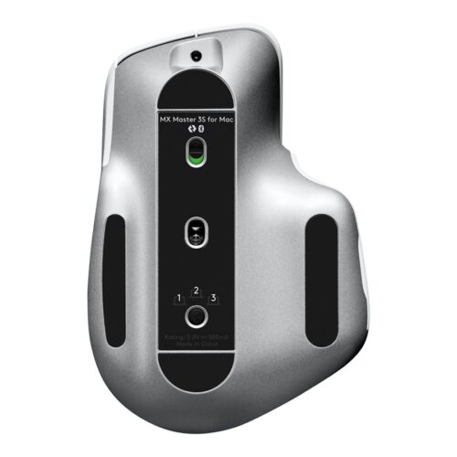 LOGITECH Master Series MX Master 3S for Mac Mouse ergonomic optical 7 buttons wireless Bluetooth 2.4 GHz pale grey for Apple MacBook