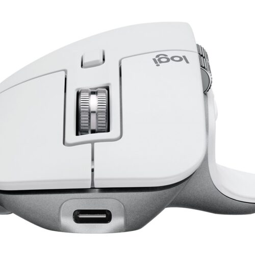 LOGITECH Master Series MX Master 3S for Mac Mouse ergonomic optical 7 buttons wireless Bluetooth 2.4 GHz pale grey for Apple MacBook