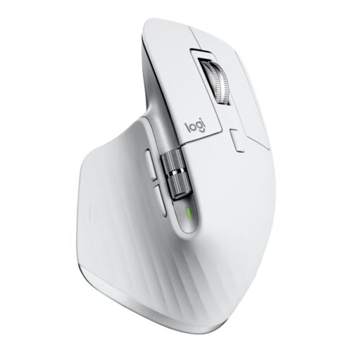 LOGITECH Master Series MX Master 3S for Mac Mouse ergonomic optical 7 buttons wireless Bluetooth 2.4 GHz pale grey for Apple MacBook