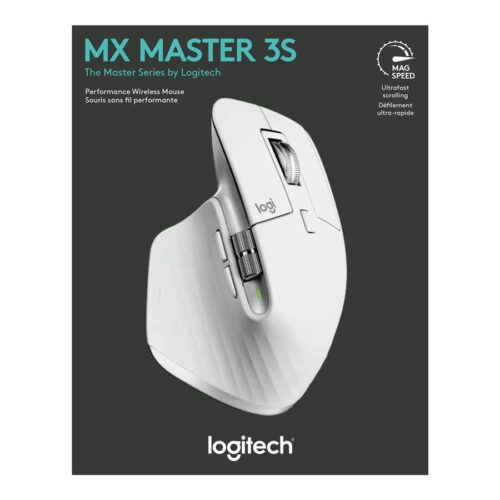 LOGITECH Master Series MX Master 3S Mouse ergonomic optical 7 buttons wireless Bluetooth 2.4 GHz Bolt USB receiver