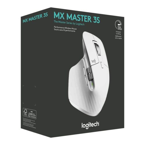 LOGITECH Master Series MX Master 3S Mouse ergonomic optical 7 buttons wireless Bluetooth 2.4 GHz Bolt USB receiver