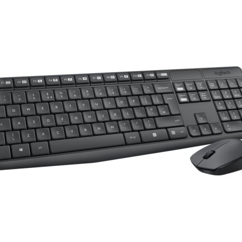 LOGITECH MK235 Wireless Keyboard&Mouse GREY Clavier QWERTY (US)