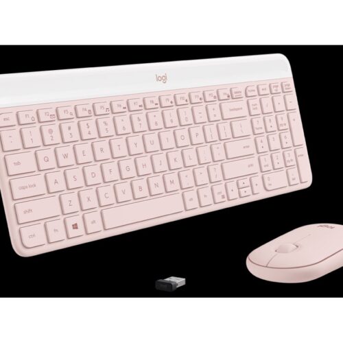 LOGITECH MK470 Slim Combo – ROSE – (FRA) – CENTRAL-419