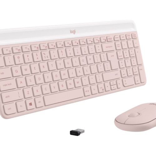 LOGITECH MK470 Slim Combo – ROSE – (FRA) – CENTRAL-419