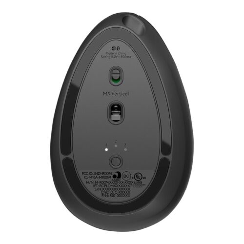 LOGITECH MX Vertical Vertical mouse ergonomic optical 6 buttons wireless wired Bluetooth 2.4 GHz USB wireless receiver graphite