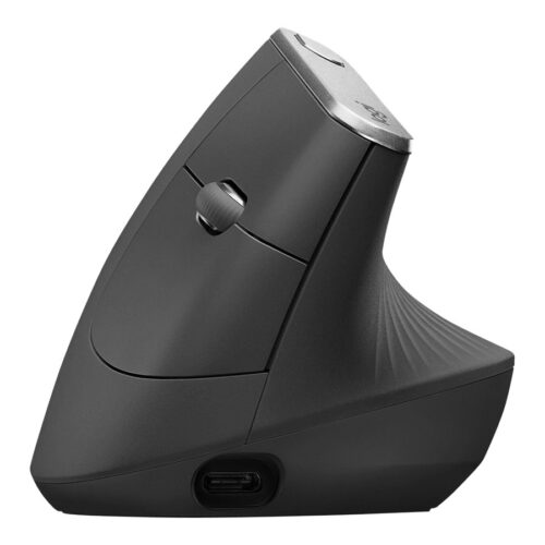 LOGITECH MX Vertical Vertical mouse ergonomic optical 6 buttons wireless wired Bluetooth 2.4 GHz USB wireless receiver graphite