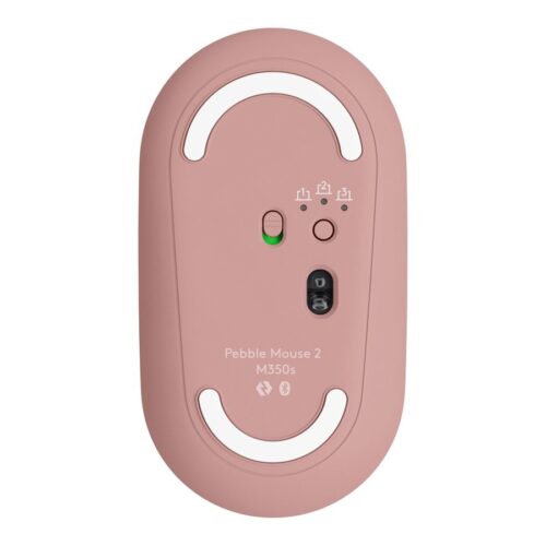 LOGITECH Pebble Mouse 2 M350s Mouse optical 3 buttons wireless Bluetooth 5.2 LE tonal rose