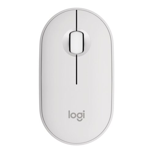 LOGITECH Pebble Mouse 2 M350s Mouse optical 3 buttons wireless Bluetooth 5.2 LE tonal white