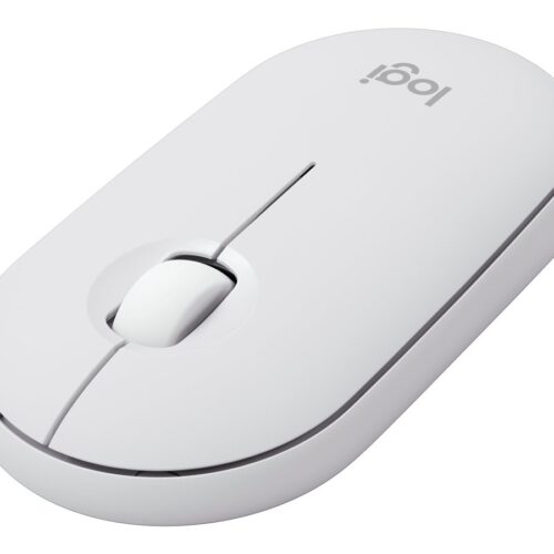 LOGITECH Pebble Mouse 2 M350s Mouse optical 3 buttons wireless Bluetooth 5.2 LE tonal white