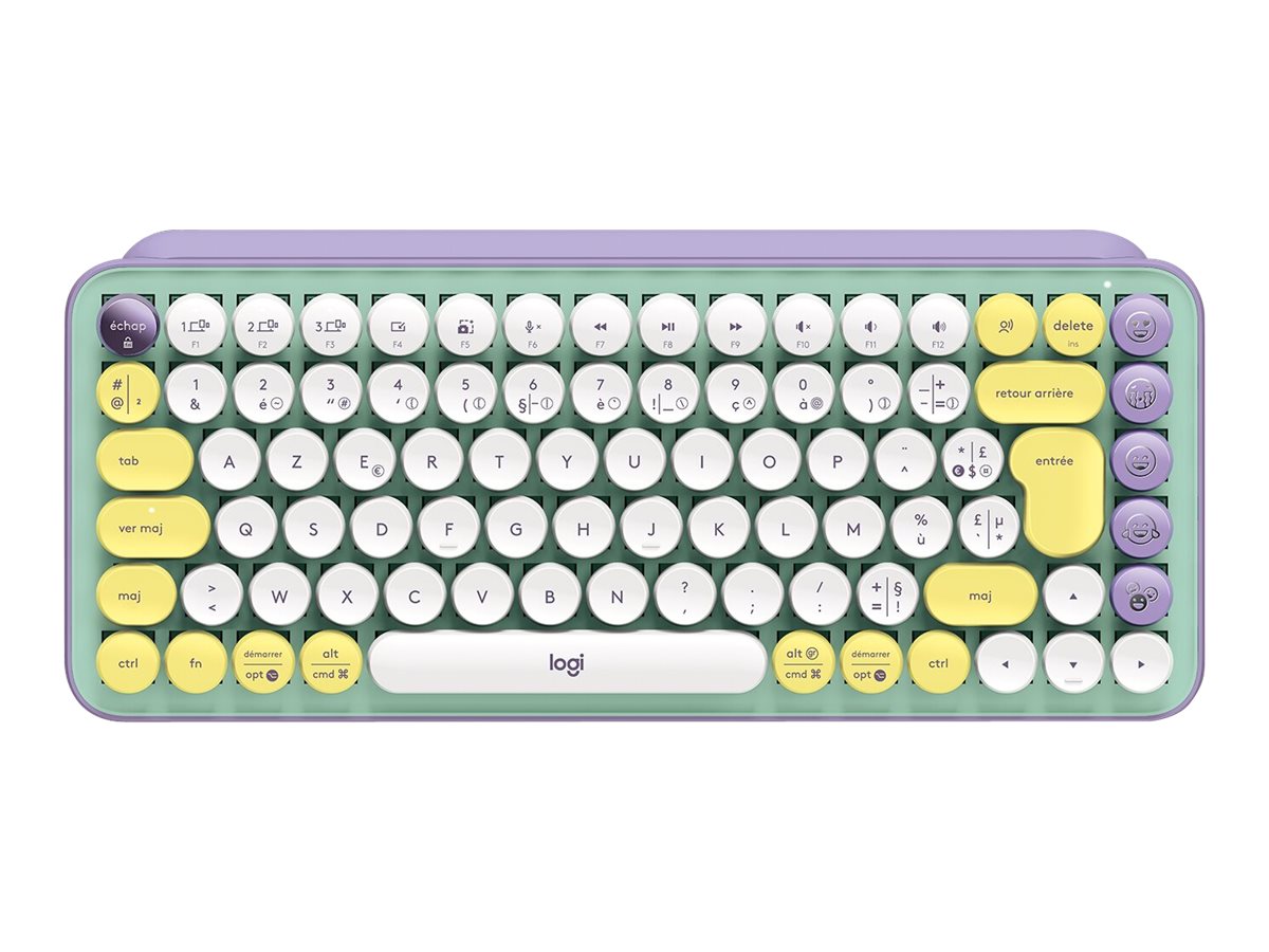 LOGITECH POP Keys Wireless Mechanical Keyboard With Emoji Keys – DayDream Mint Central (FR)