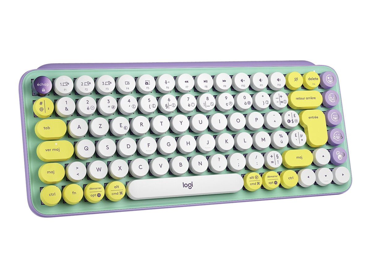 LOGITECH POP Keys Wireless Mechanical Keyboard With Emoji Keys – DayDream Mint Central (FR)