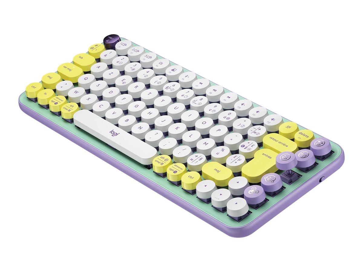 LOGITECH POP Keys Wireless Mechanical Keyboard With Emoji Keys – DayDream Mint Central (FR)