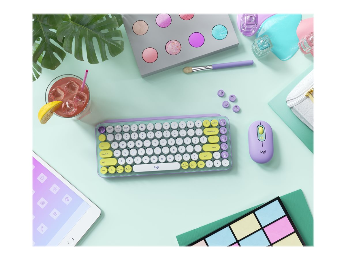 LOGITECH POP Keys Wireless Mechanical Keyboard With Emoji Keys – DayDream Mint Central (FR)