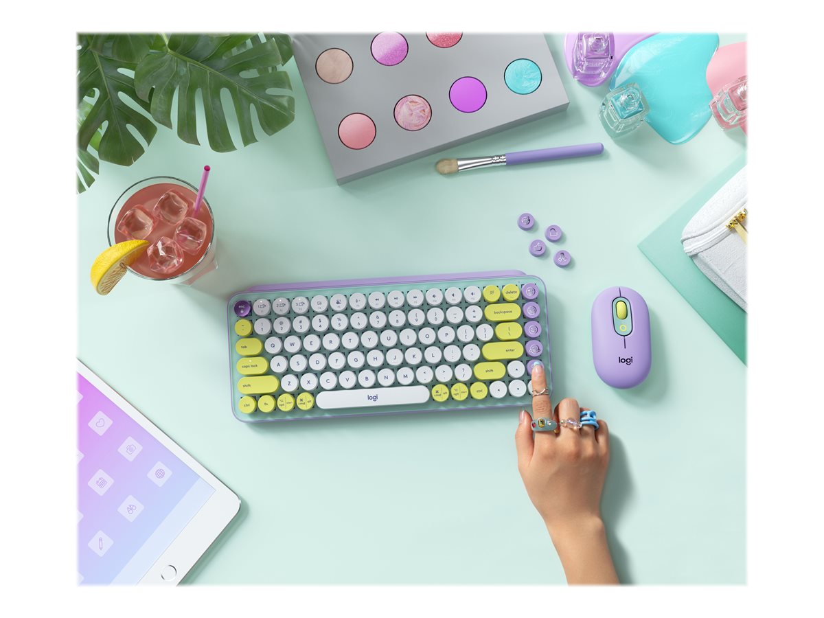 LOGITECH POP Keys Wireless Mechanical Keyboard With Emoji Keys – DayDream Mint Central (FR)