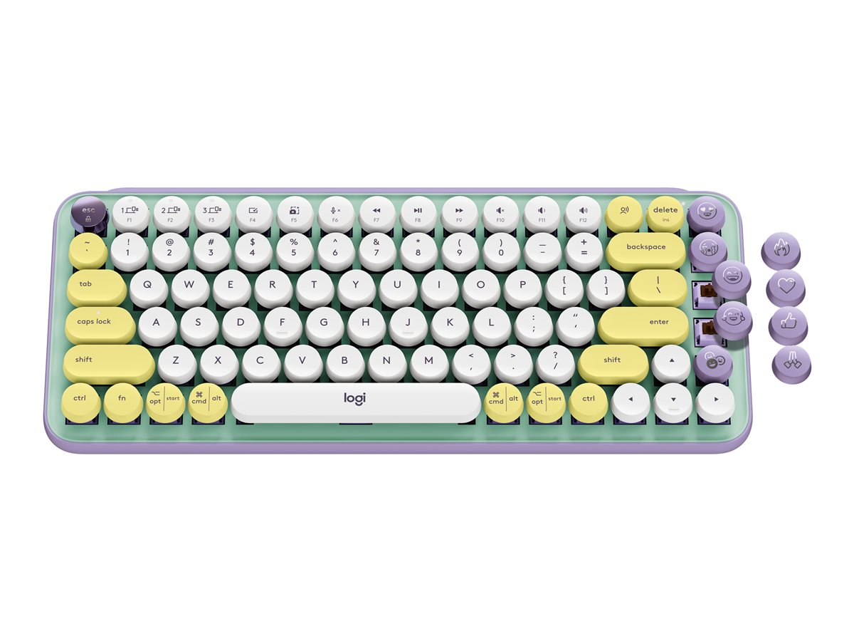 LOGITECH POP Keys Wireless Mechanical Keyboard With Emoji Keys – DayDream Mint Central (FR)